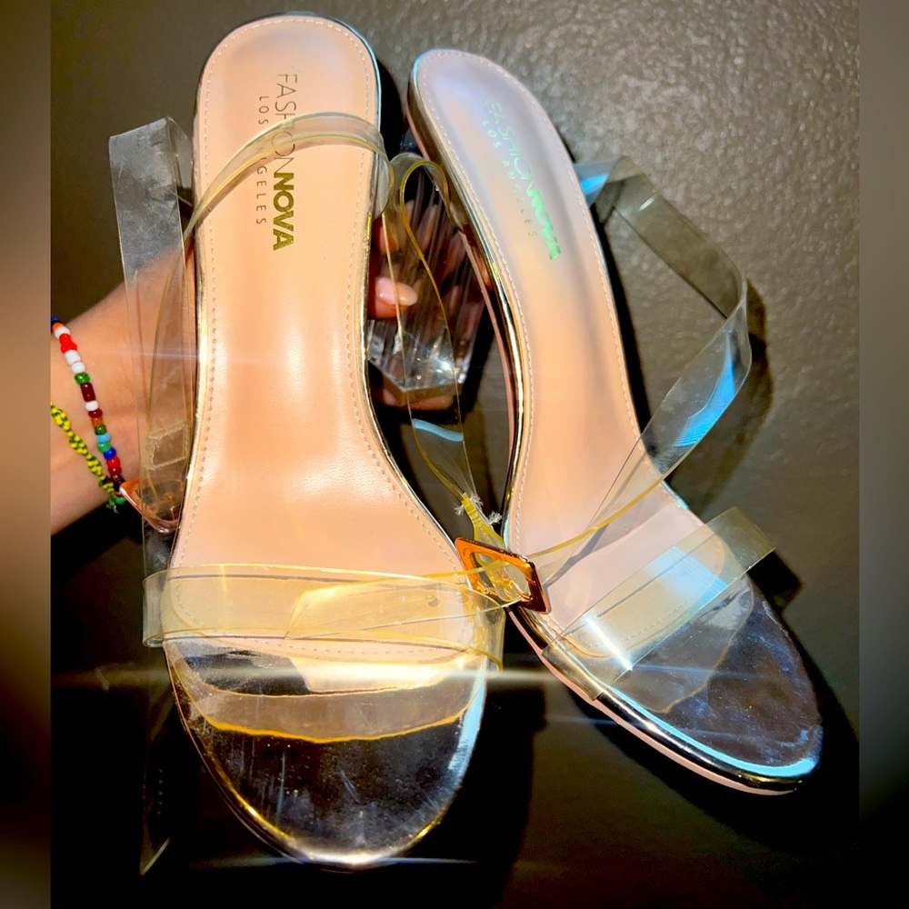 Fashion Nova Clear Heels